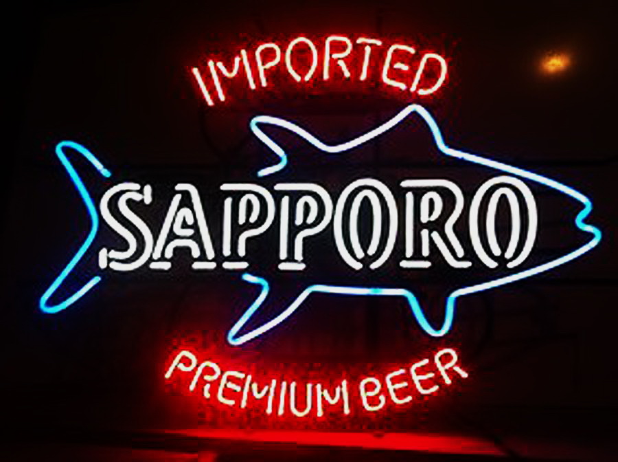 Imported Sapporo Shark Premium Beer Neon Sign